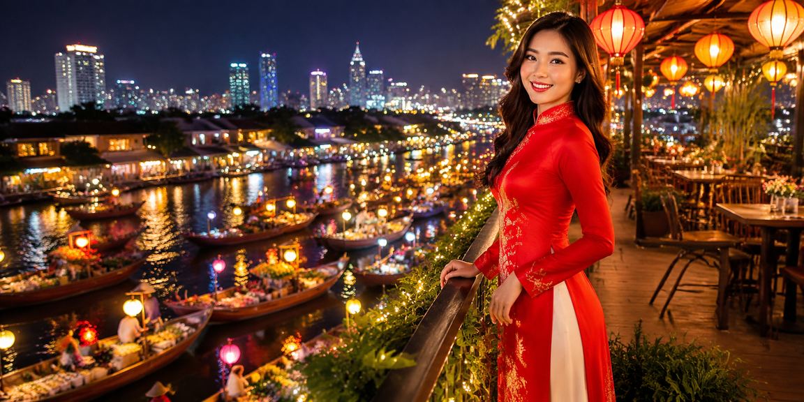 Người chơi tại Đà Lạt mặc áo dài truy cập game cá cược qua điện thoại trong không gian cà phê