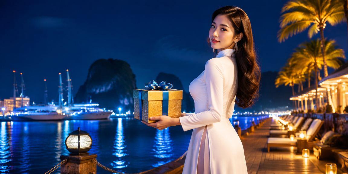 Người phụ nữ Việt Nam mặc áo dài tại sự kiện casino và cá cược sôi động ở Hải Phòng